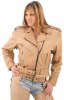 Женская светло-коричневая куртка - "косуха" из кожи буффало - l58lzn_0179.jpg