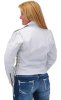 Женская белая байкерская куртка - косуха  "Невеста байкера" - 