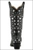 Женские ковбойские сапоги Corral Black с серебряными звёздами, форма мыса Snip Toe - 2q3.jpg