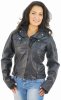 Женская куртка из тяжёлой буйволиной кожи с закруглённым воротником и съёмной подкладкой с капюшоном - L11011ZK_0137.jpg