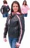 Женская кожаная куртка из буйволиной кожи с розовой полосой и съёмной подкладкой с капюшоном - L655522HZP_0182.JPG