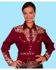 Женские ковбойские рубашки SCULLY FLORAL EMBROIDERED RETRO WESTERN - 