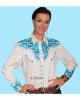 Женские ковбойские рубашки SCULLY FLORAL EMBROIDERED RETRO WESTERN - 
