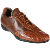 Мужские спортивные туфли из кожи оленя и каймана, цвет Cognac