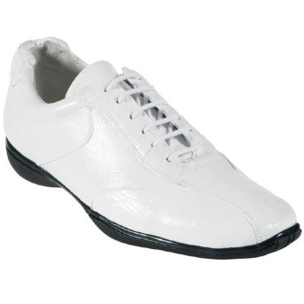 Мужские спортивные туфли из кожи оленя и каймана, цвет White