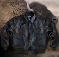 Лётная куртка A2 из кожи американского бизона