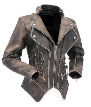 Женская кожаная куртка в стиле Steampunk 