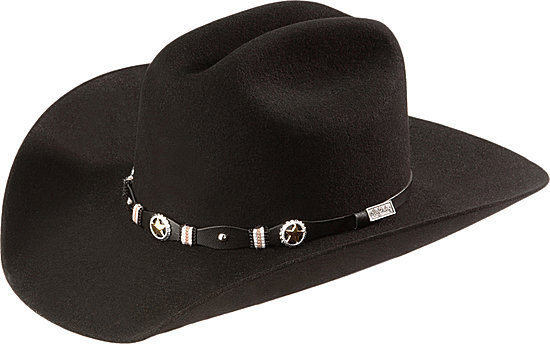 Ковбойская шляпа Larry Mahan 3X Oplin Star Ковбойская шляпа Larry Mahan 3X Oplin Star сделана из фетра с добавлением 3Х меха бобра. Традиционная шляпа стиля Cattleman произведена в США. Подкладка атлас, внутренняя полоса из качественной овечьей кожи. Настоящая классика: поля шляпы 4 дюйма, тулья 4 1/2 дюйма. Внешняя повязка тульи с акцентами из кончасов украшенных звёздами и табличка с росписью легендарного чемпиона родео и основателя фирмы Larry Mahan .